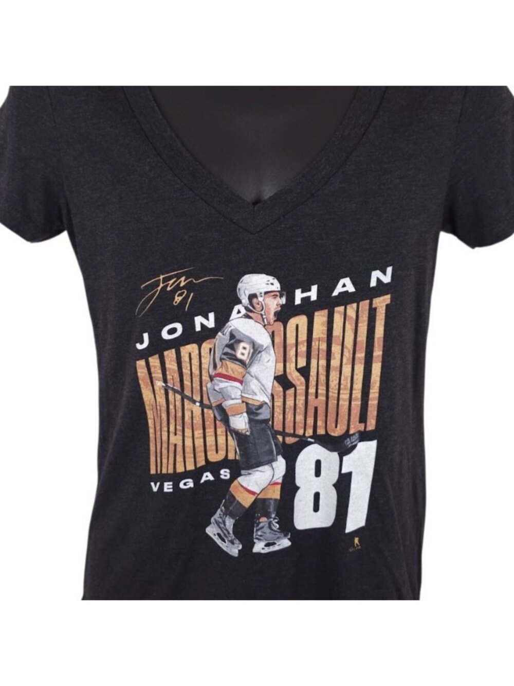 Vegas Golden Knights T Shirt Womens Size Small Black Jonathan Marchessault NHL